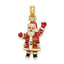 14K 3-D Enamel Santa Charm