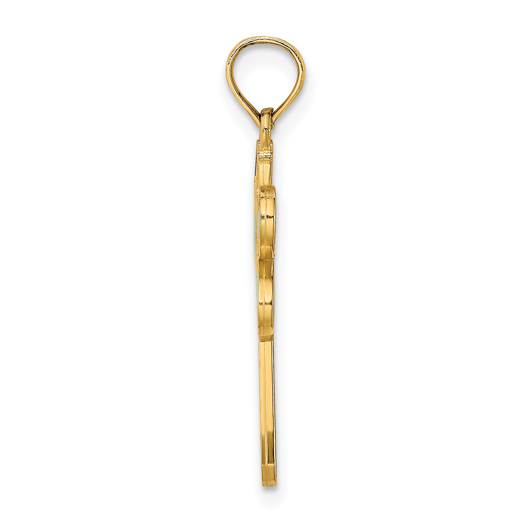 14K Multi Color Enamel Dragonfly Charm