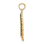 14K Enamel CHRISTMAS WREATH Charm