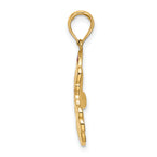 14K w/ Enamel Santa Face Charm