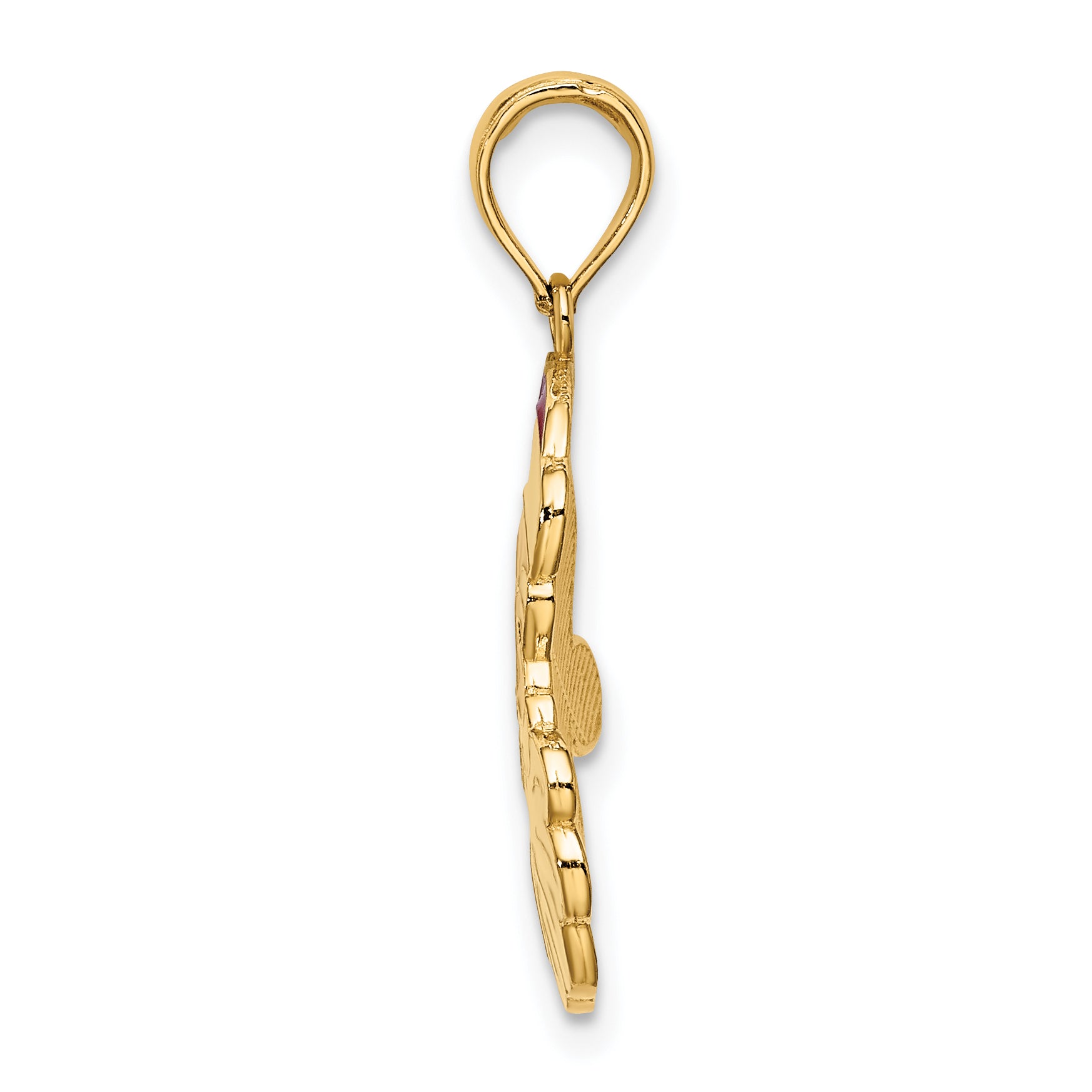 14K w/ Enamel Santa Face Charm