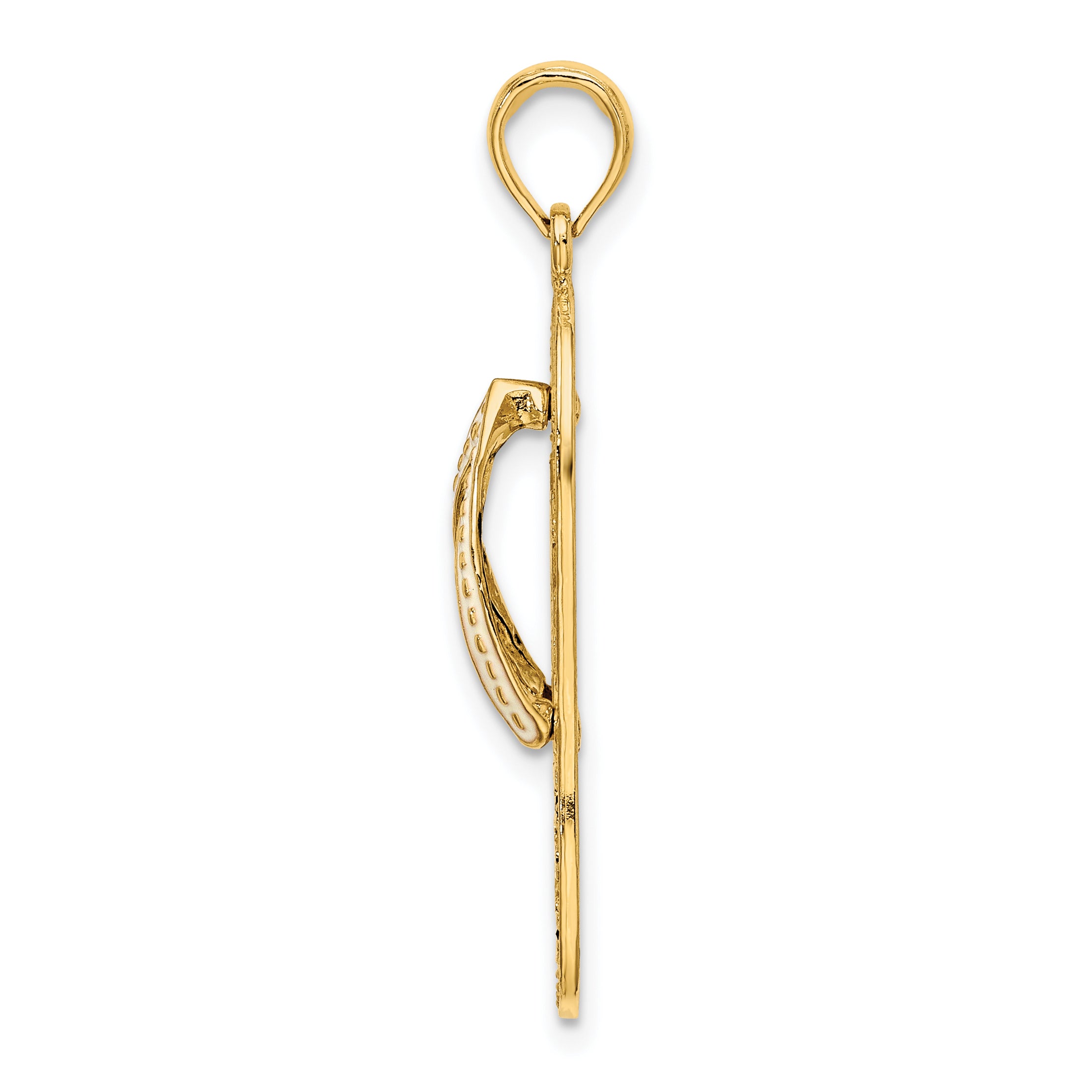 14K Enamel Palm Tree Flip-Flop Charm Secondary image