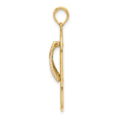 14K Enamel Palm Tree Flip-Flop Charm