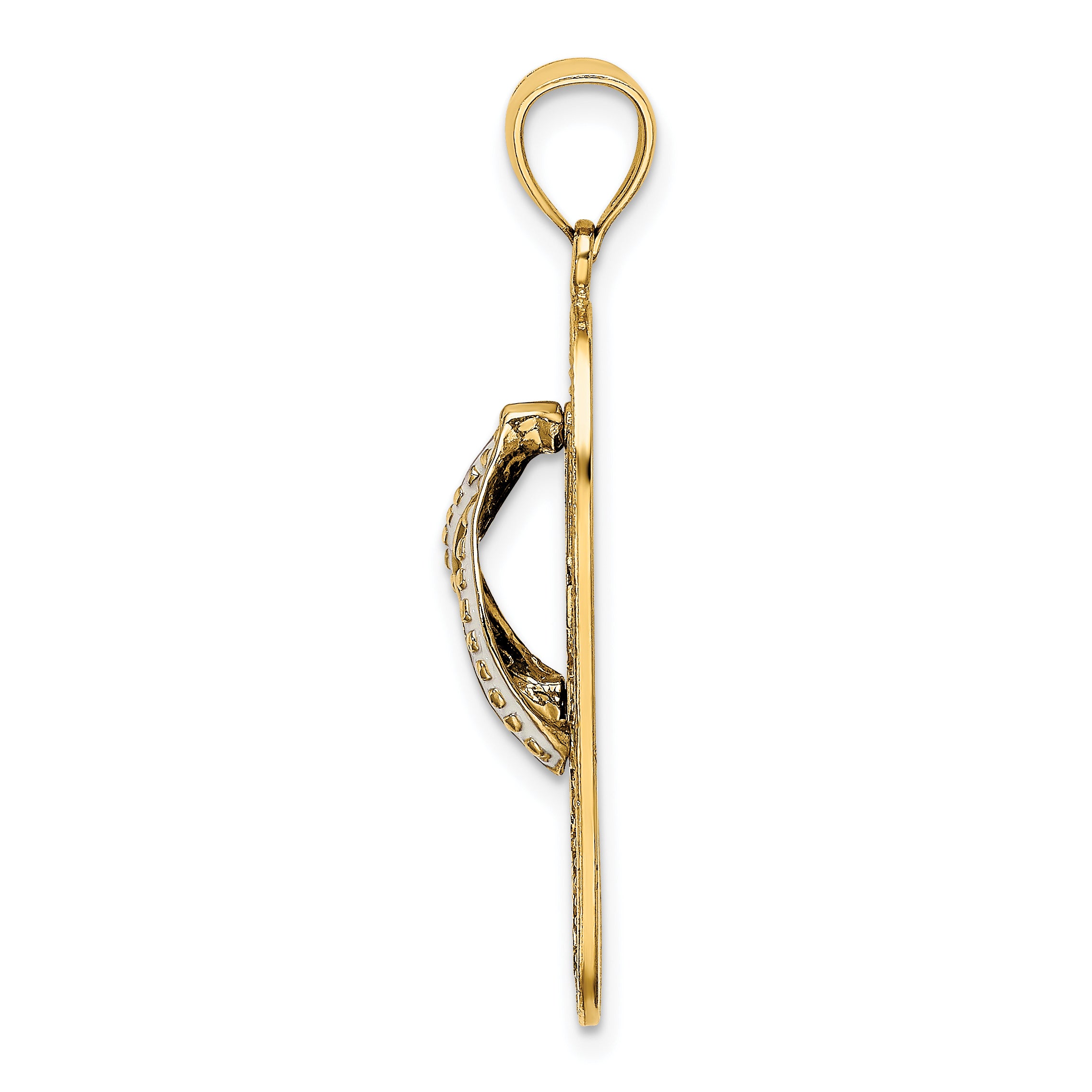 14K Enamel Dolphin Flip-Flop Charm Secondary image