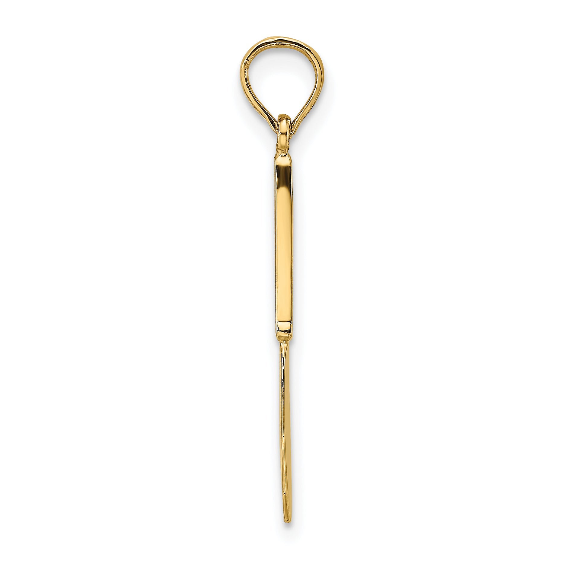 14K W/ Black Enamel 3-D Table Knife Charm