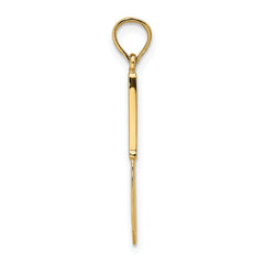 14K W/ Black Enamel 3-D Table Knife Charm