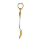 14K 3-D W/ Black Enamel Table Spoon Charm