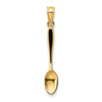 14K 3-D W/ Black Enamel Table Spoon Charm