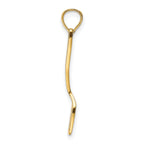 14K W/ Black Enamel 3-D Spatula Charm