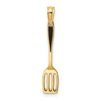 14K W/ Black Enamel 3-D Spatula Charm