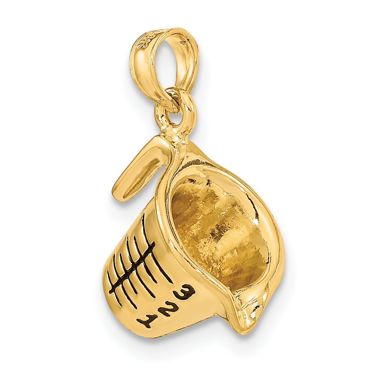 14K w/ Enamel 3-D Measuring Cup Charm