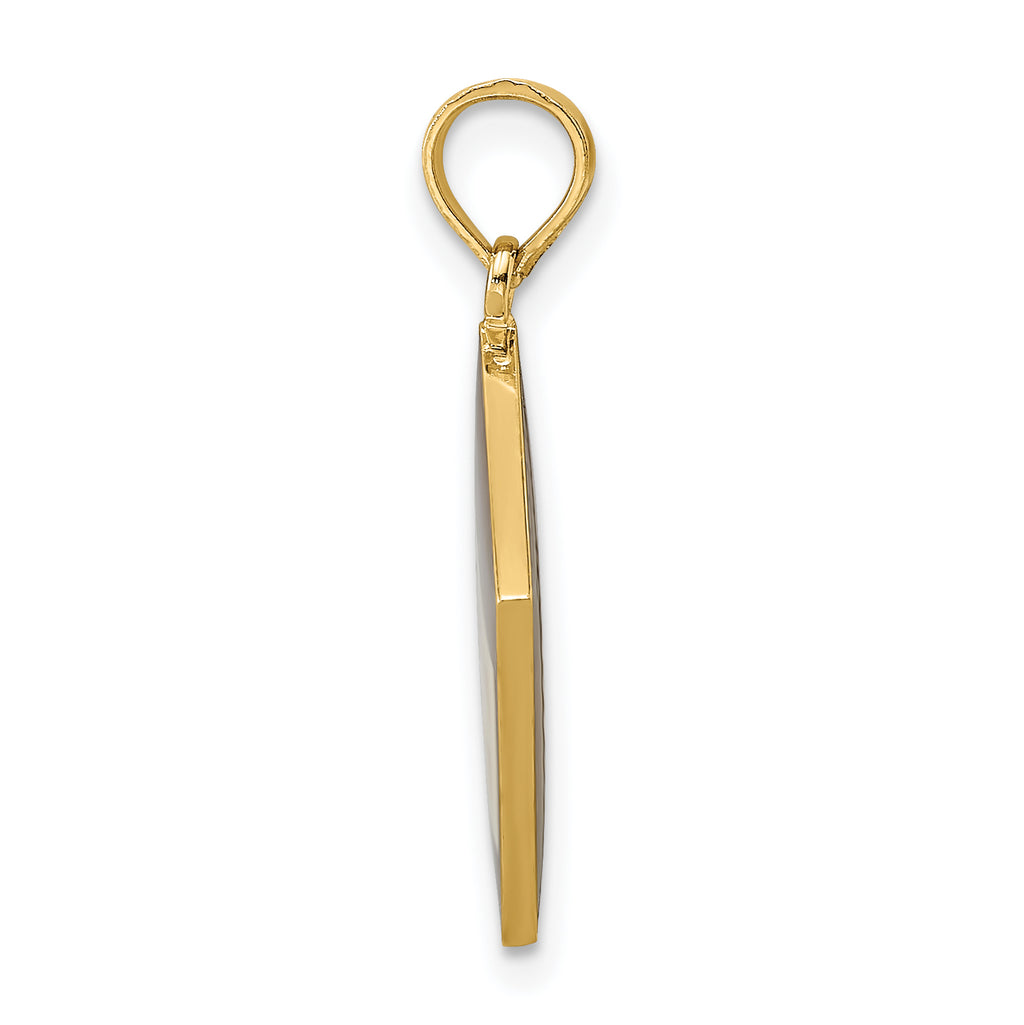 14K W/ Black Enamel 3-D Cook Book Charm