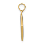 14K W/ Black Enamel 3-D Cook Book Charm