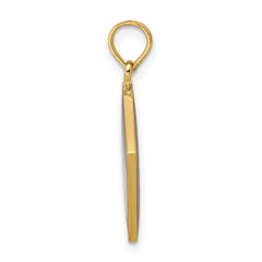 14K W/ Black Enamel 3-D Cook Book Charm