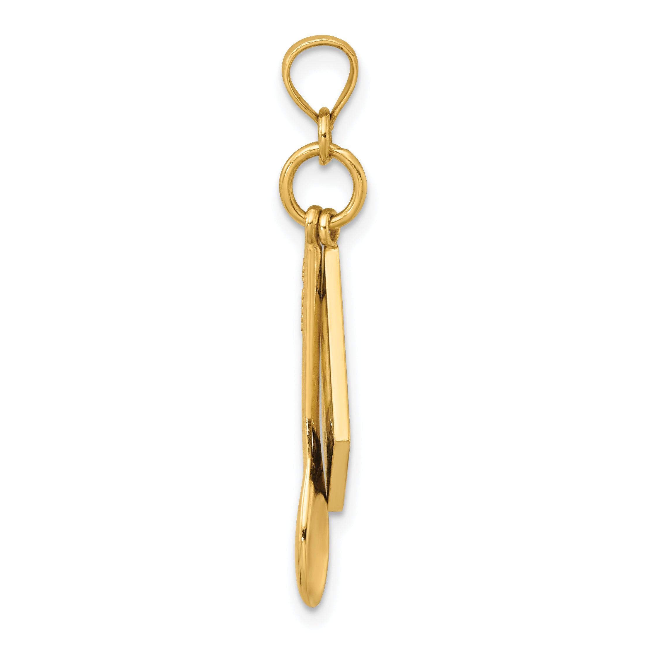 14K 3-D Cook Book W/ Black Enamel and Spoon Charm Secondary image