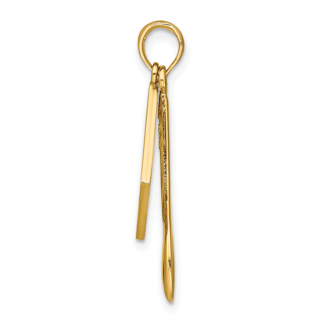 14K W/Enamel 3-D Cook Book and Spoon Charm