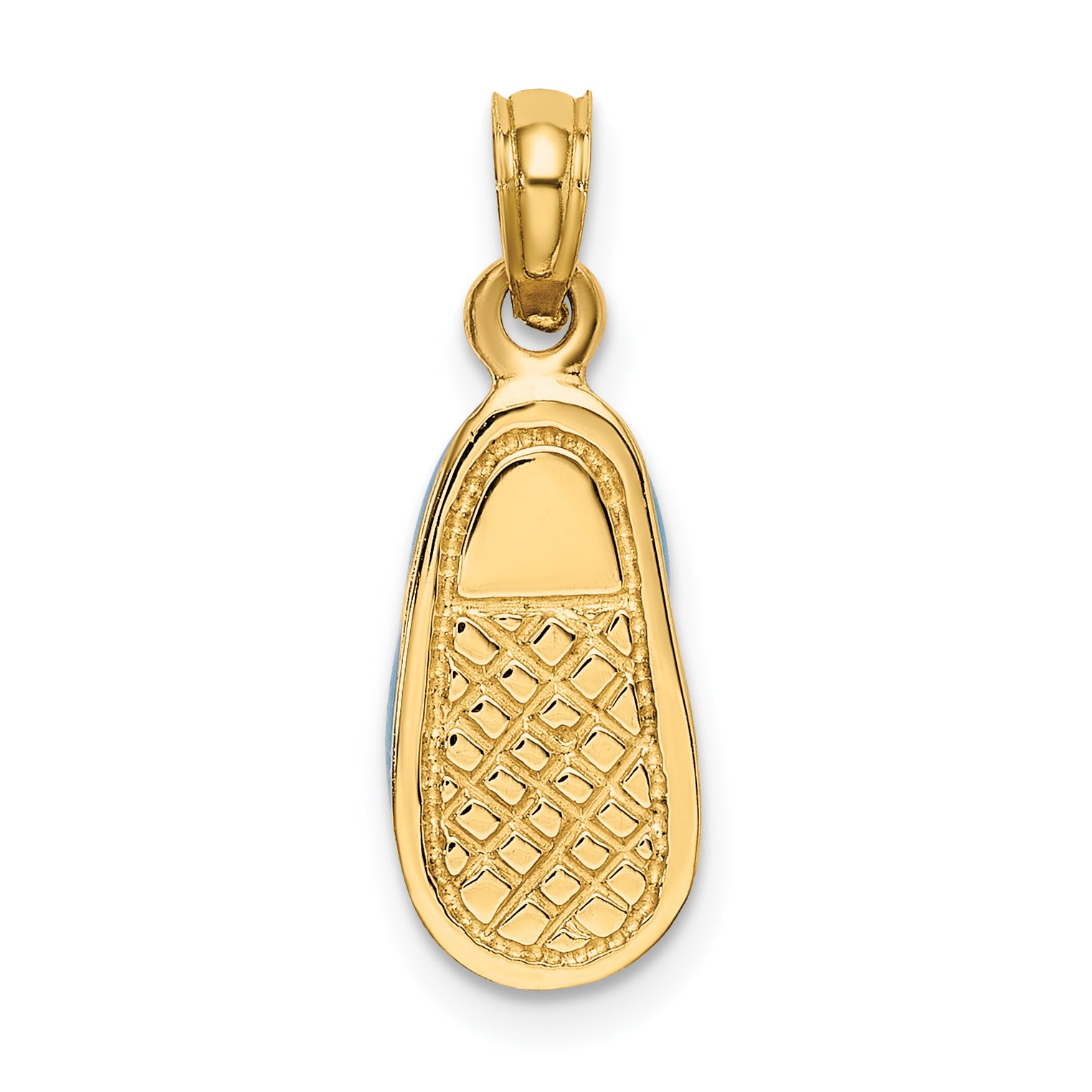 14K 3-D w/ Enamel Baby Shoe w/ Bow Charm