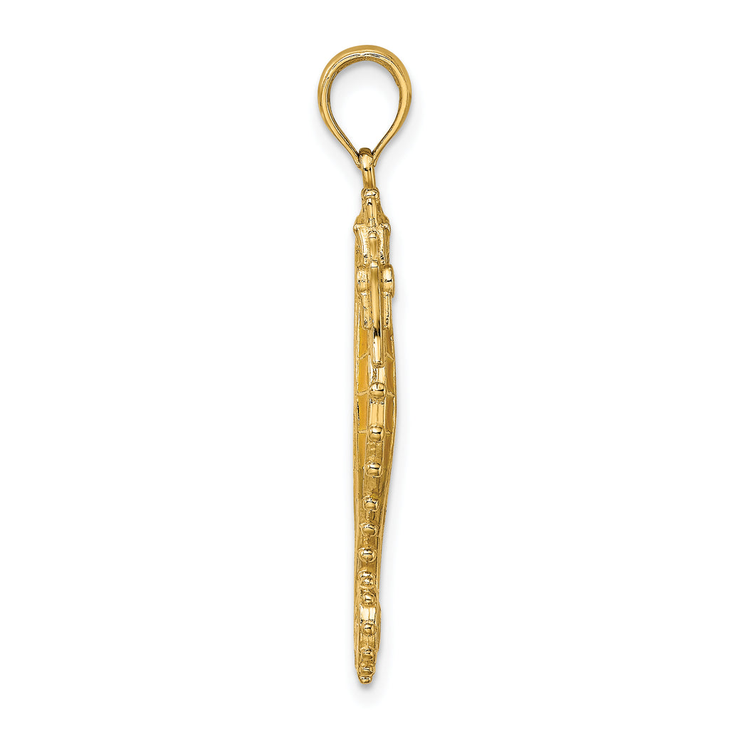 14K 3-D Enamel Seahorse Charm