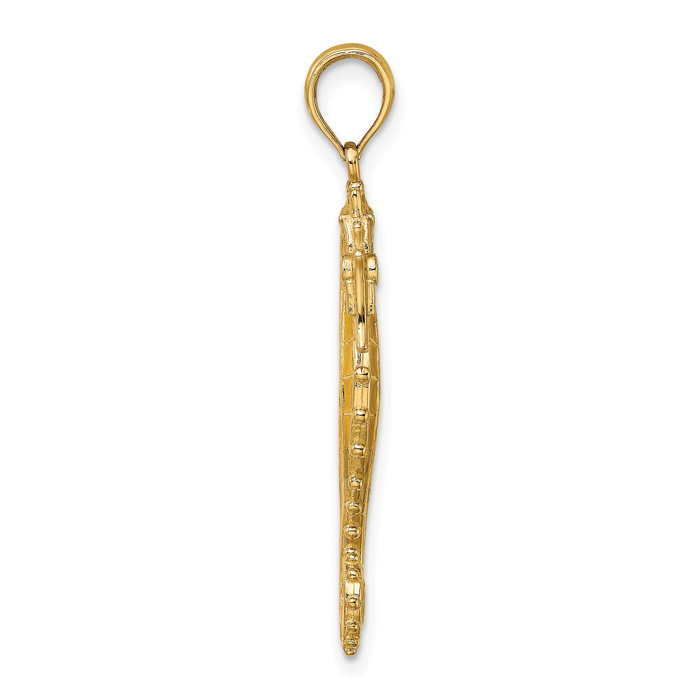 14K 3-D Enamel Seahorse Charm