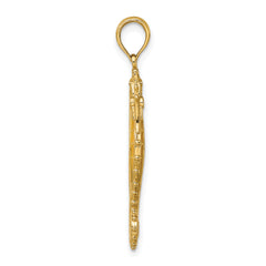 14K 3-D Enamel Seahorse Charm