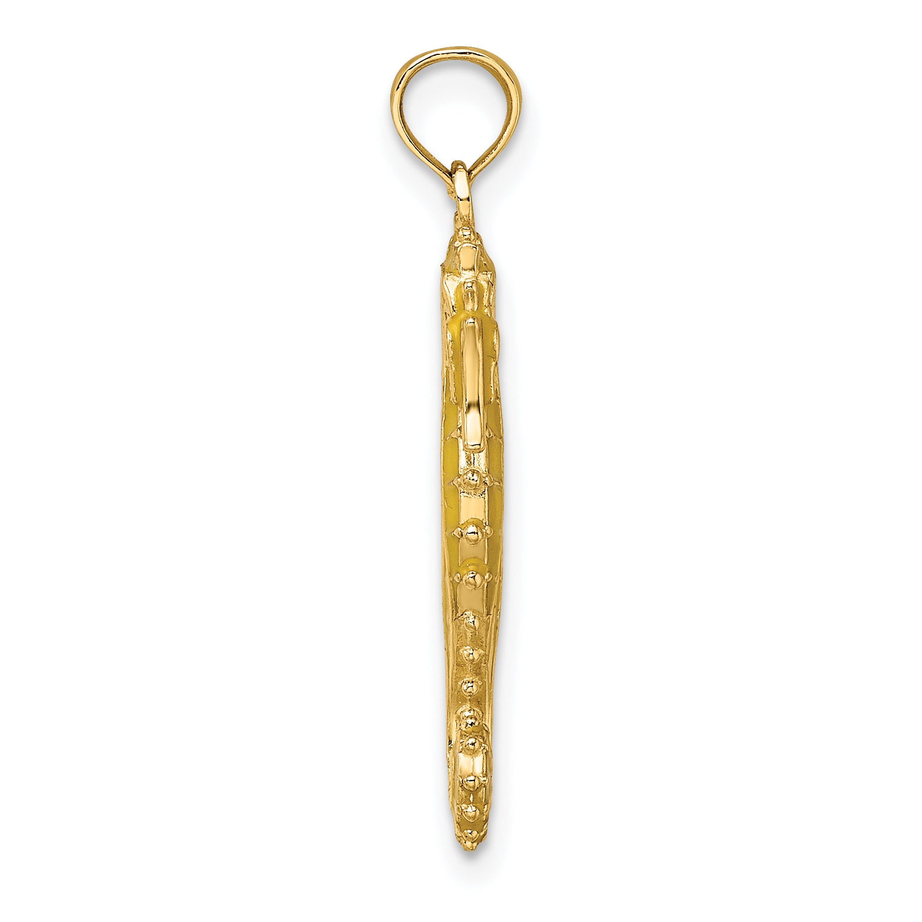 14K 3-D Enamel Seahorse Charm