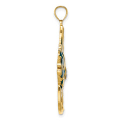 14K w/ Blue Enamel ANGELFISH Charm