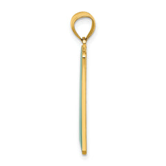 14K Enamel Mile Marker 0/ KEY WEST Charm
