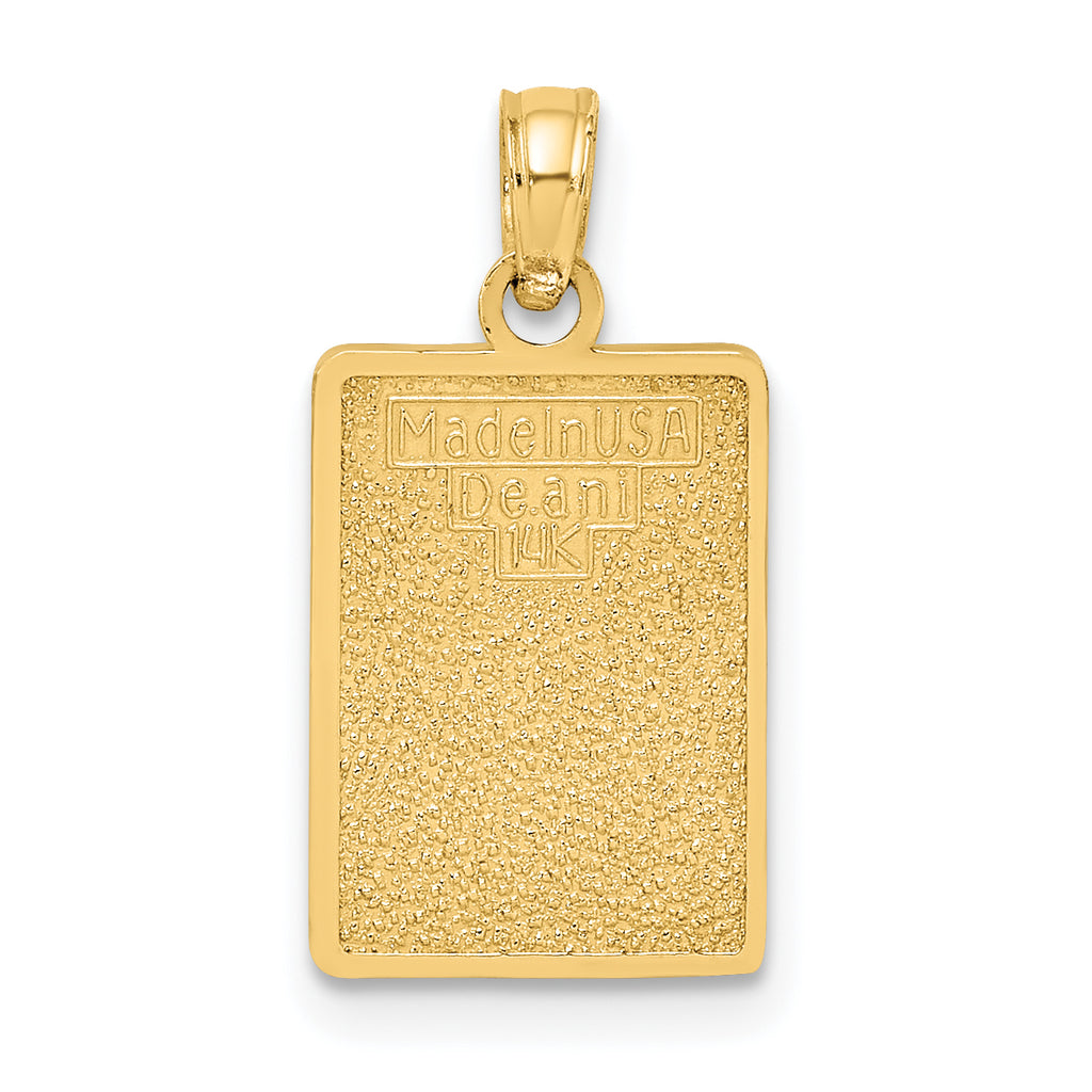 14K Enamel Mile Marker 0 / KEY WEST Charm
