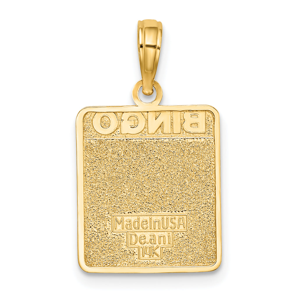 14K w/ Enamel Bingo Card Charm