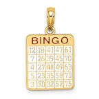 14K w/ Enamel Bingo Card Charm