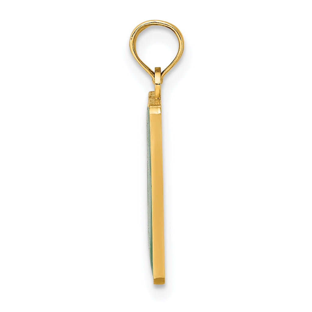 14K EXIT 0 / CAPE MAY with Green Enamel Charm