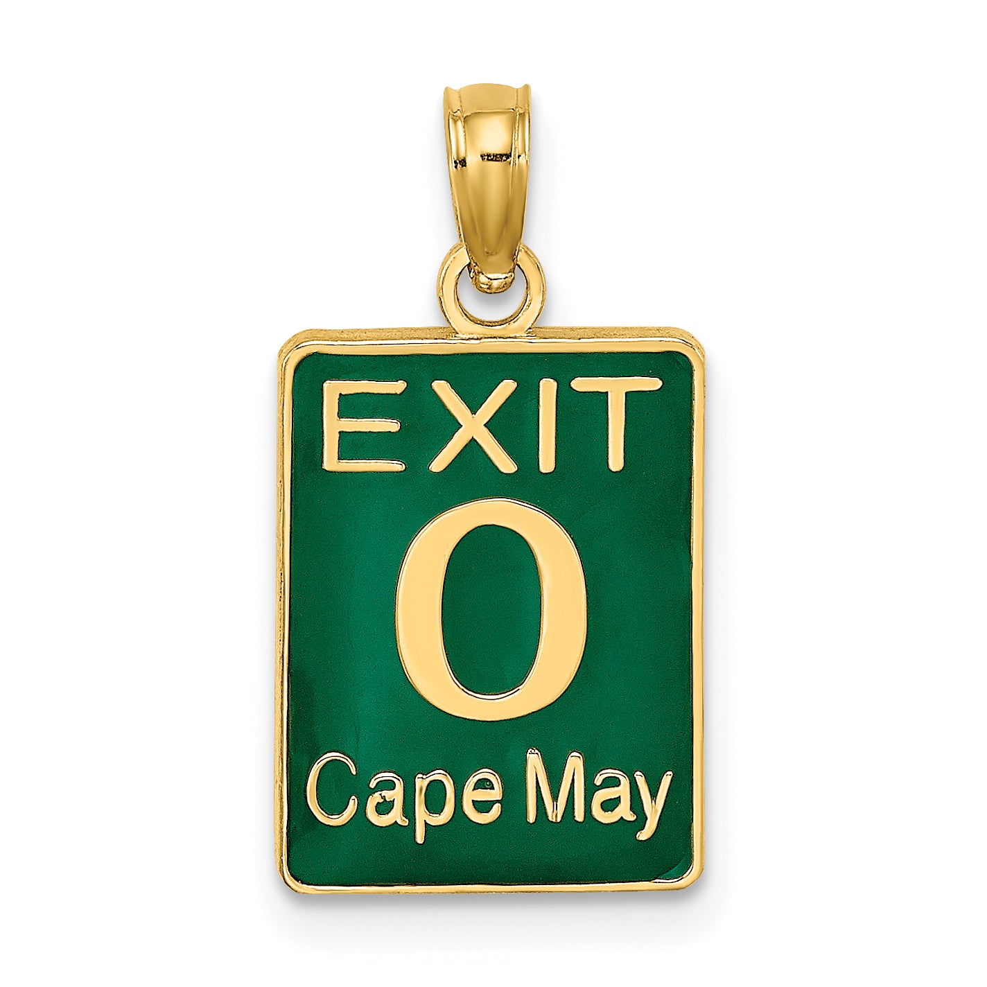 14K EXIT 0 / CAPE MAY with Green Enamel Charm Main image