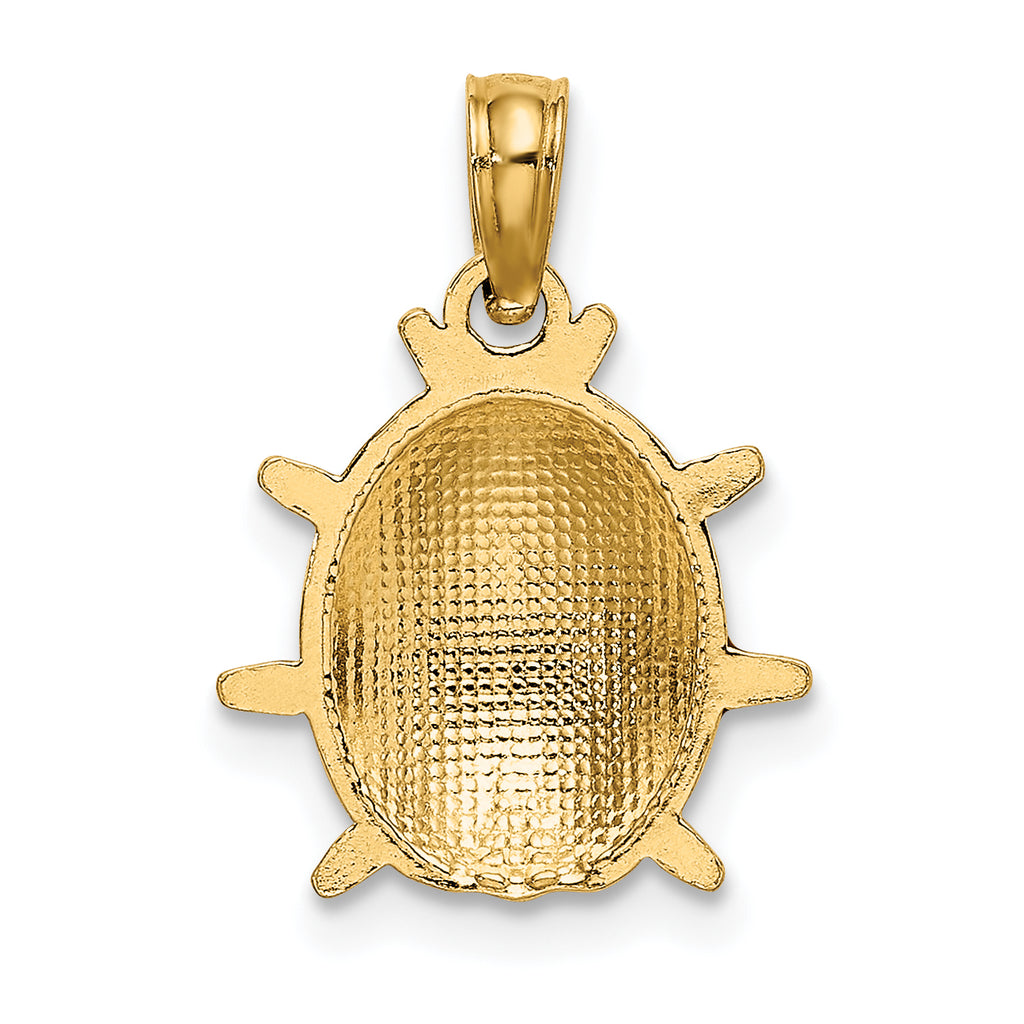 14K Enameled Ladybug Charm