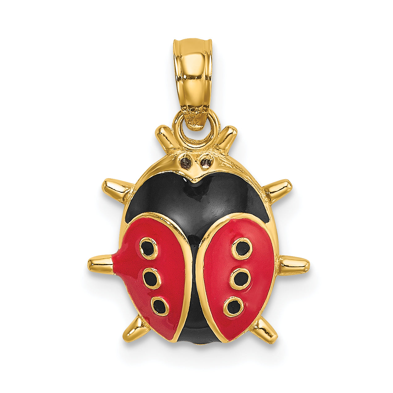 14K Enameled Ladybug Charm Main image