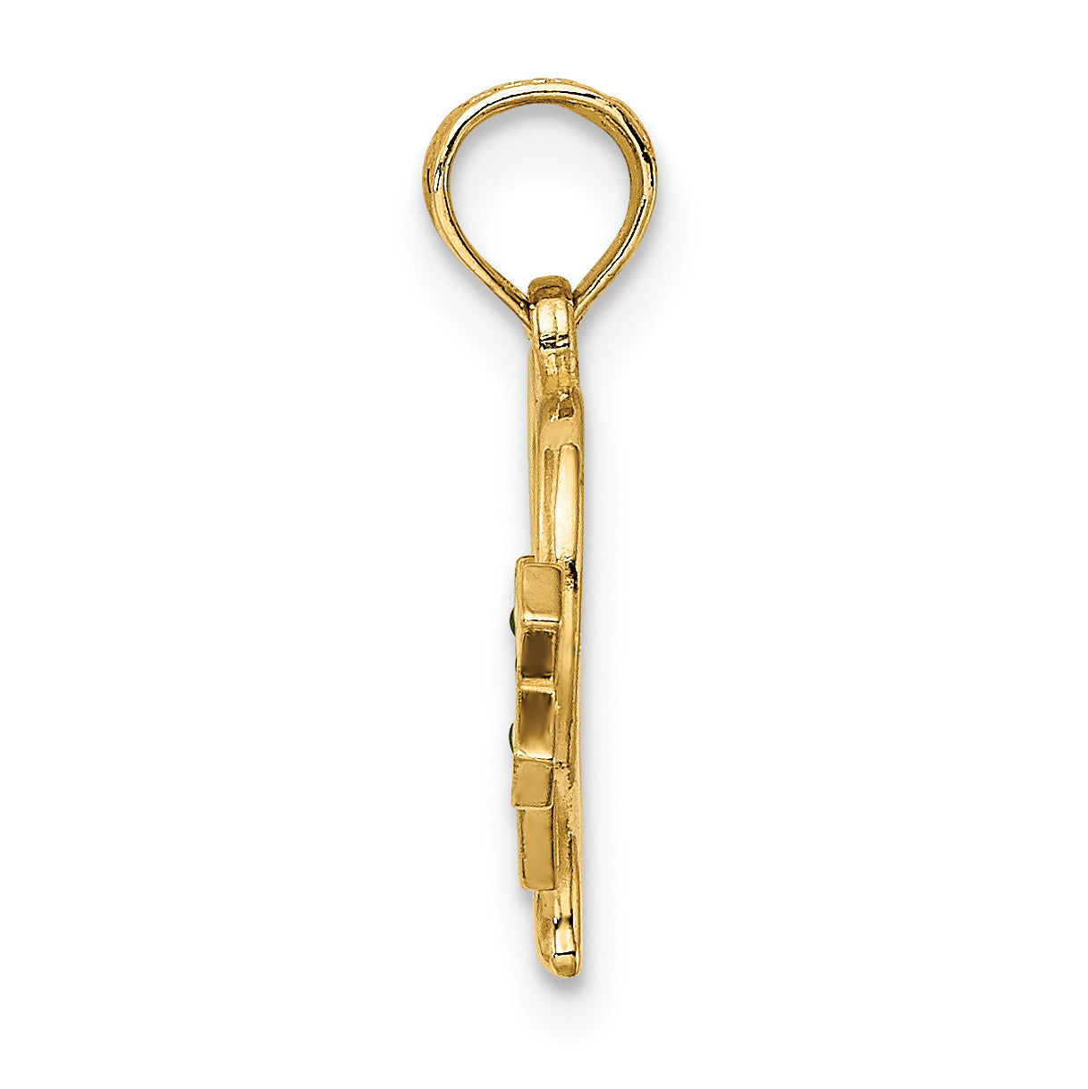 14K Enamel Cross and Heart Charm Secondary image