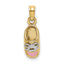 14K & Rhodium 3-D Pink Enamel Baby Shoe Charm