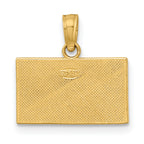14K Dive Flag W/Red & White Enamel Charm