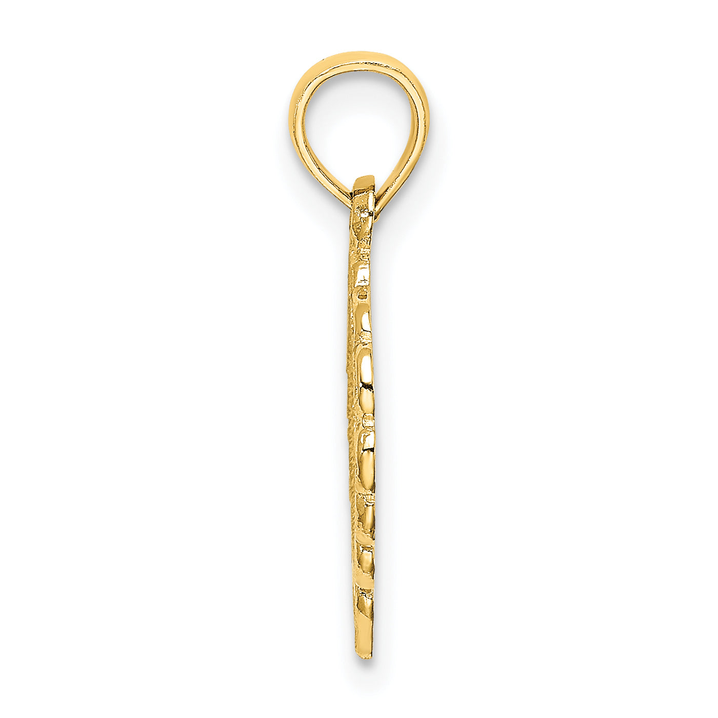 14K Heart w/ Lace Trim Charm
