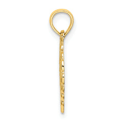 14K Heart w/ Lace Trim Charm