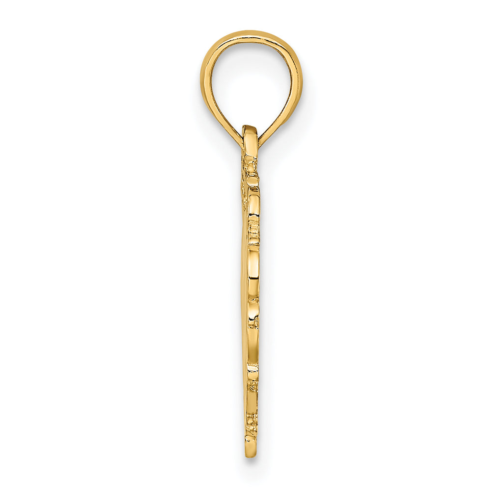 14K Love In Heart Charm