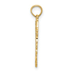 14K Cut-Out Floral Heart Charm