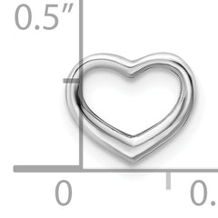 14K White Gold Mini Floating Heart Slide