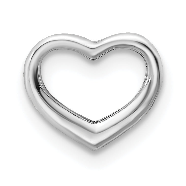 14K White Gold Mini Floating Heart Slide Main image