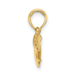 14K Hands Holding Heart Charm