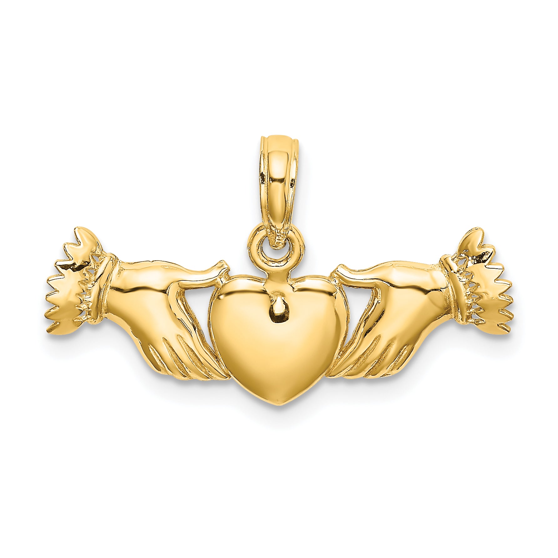 14K Hands Holding Heart Charm Main image