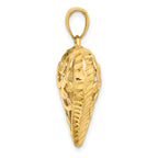 14K 3-D Diamond-cut Filigree Puffed Heart Charm