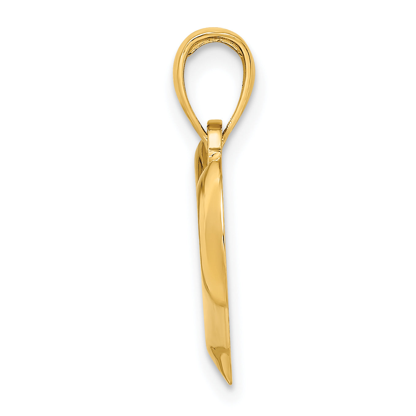14K Polished Teardrop Heart Charm Secondary image
