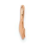 14K Rose Polished Heart Chain Slide