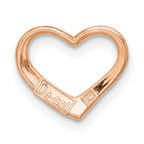 14K Rose Polished Heart Chain Slide