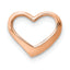 14K Rose Polished Heart Chain Slide